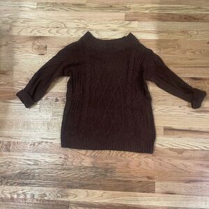 Brown off the shoulder sweater
